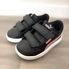 PUMA プーマ　ブラック/ピンク スニーカー　14cm