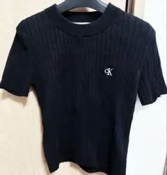 Calvin Klein リブニット 半袖 トップス