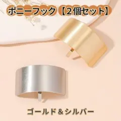 新品 ポニーフック マットメタル プレート 《ゴールド&シルバー2個セット》