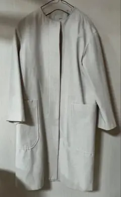 IENA イエナ　アイボリー ノーカラーコート　アダムエロペ　ships