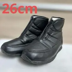 黒のスノーブーツ ジッパー付き　26.0cm EEE
