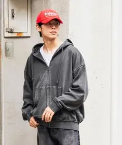 【BEAMS】 パーカー Sサイズ ダークグレー フルジップ