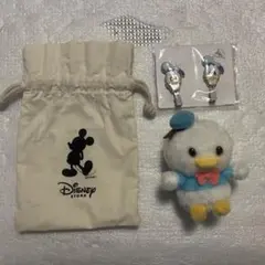ディズニー うるぽちゃちゃん ドナルド ぬいぐるみ ヘアクリップ 巾着セット