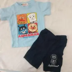 アンパンマン半袖半ズボンセット上下セットパンツTシャツ青