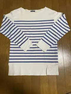 SAINT JAMES NAVALナヴァル七分袖カットソー 白/青　T5