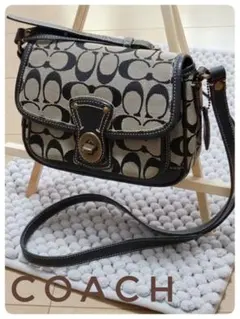 ✨COACH コーチ ターンロック ショルダーバッグ シグネチャー F15171