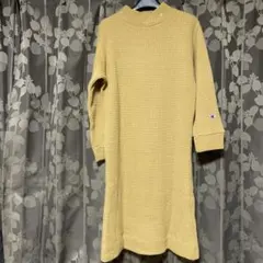 Champion ワッフルニットワンピース　ハイネック 長袖