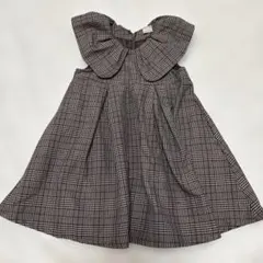 petit main チェック柄 ワンピース 100