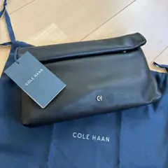 COLE HAAN ブラック レザー ショルダーバッグ
