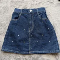 ビジュー装飾ミニスカート