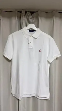新品未使用　ポロ　RALPH LAUREN ホワイト ポロシャツ ロゴ刺繍付きM
