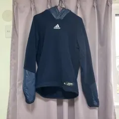 adidas ネイビーフリースパーカー