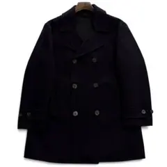 dunhill ネイビー ダブルブレスト ピーコート L 極美品✨dunhill ダンヒル ダブルブレスト Pコート カシミヤ ネイビー