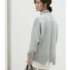 【ロペピクニック】バックスリットハイネックニットプルオーバー