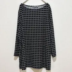 クロフトアンドバロー チュニック ボートネック 七分袖 スリット XL 黒 白