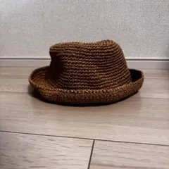 ユニクロ 麦わら帽子 クロシェハット ベージュ