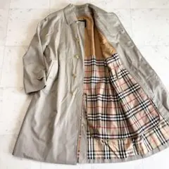 美品 バーバリーロンドン ステンカラーコート ノバチェック ライナー付 ベージュ