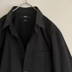 【定番大人気★未使用ほぼ新品に近い】ユニクロ黒シャツ★コットン★SLIM FIT