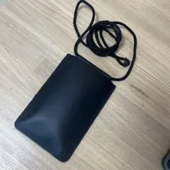 無印良品　イタリア産ヌメ革　ミニサコッシュ