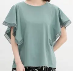 【新品未使用】HONEYS GLACIERフリル袖Tシャツ LLハニさら タグ付