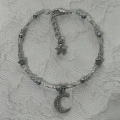 キラキラ月ムーンモチーフブレスレットY2Kフェアリーグランジウィッシュコア