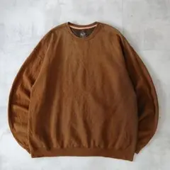 一点物Vintage　フェード スウェット　ブリーチ　キャメル ブラウン　無地