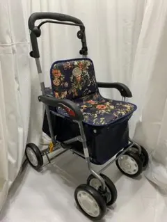 マキテック　ノーブル　シルバーカー　 折りたたみ式　花柄 介護用品のサムネイル