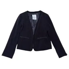 GIRL ノーカラージャケット ブラック　M きれいめ　オフィスのサムネイル