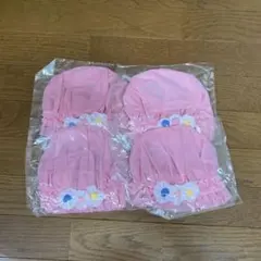 子ども用シャワーキャップ　ピンク　4点セット