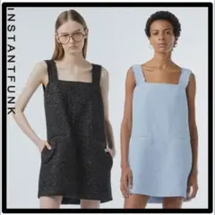 INSTANTFUNK Tweed mini dress ワンピース　ツイード
