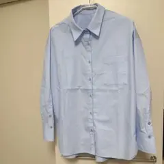 【新品未使用】アプワイザー　ライトブルー長袖シャツのサムネイル