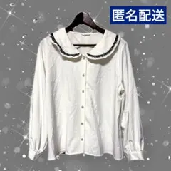 量産型　地雷系　トップス　ブラウス　黒　白　フリルブラウス　フリルのサムネイル