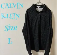CALVIN KLEIN golf ドット柄シャツ