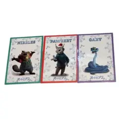 ズートピア2 入場者特典クリスマスカード　ゲイリーパウバート　ニブルズ　セット