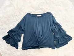 CECIL McBEE カットソー フリル袖 グリーンのサムネイル