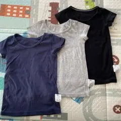ユニクロ　コットンフライスインナー　90サイズ半袖シャツ肌着 3枚セット