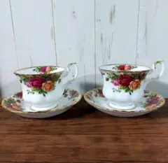 ロイヤルアルバート オールドカントリーローズ カップ&ソーサー 2客セット