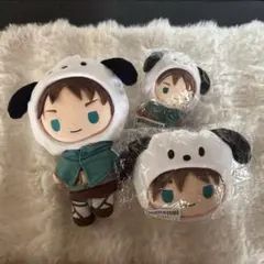 進撃の巨人 エレン サンリオ ポチャッコ むにゅぐるみ ぬいぐるみ 進撃の巨人 サンリオ ポチャッコ マスコット エレン - メルカリ