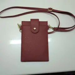 【お値下げしました】スマホショルダーバッグ 赤色
