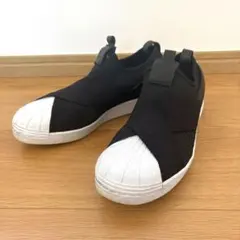 【美品】アディダスオリジナルス スーパースター スリッポン 黒 26cm