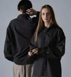 CLEL バルーン袖ルーズレギュラーカラーシャツ