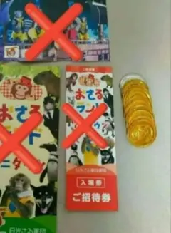 日光さる軍団　おさるランド＆アニタウン　入場券（招待券）１枚　おさるコイン8枚
