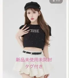 Darich パールストーンロゴTシャツ 黒 BLKのサムネイル