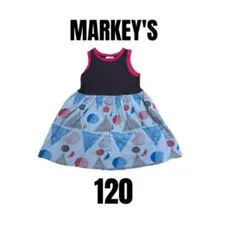 【MARKEY'S マーキーズ】ノースリーブワンピース　不思議柄　女の子　120