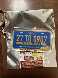 岡島豪郎選手 ナンバープレートキーホルダー