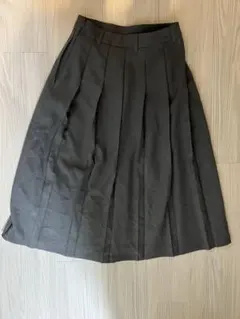 プリーツスカート ウール ロングスカート