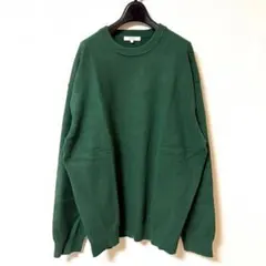GLOBAL WORK クルーネックニット グリーン