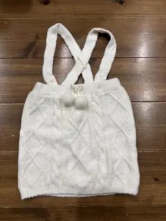 petit main クリーム ケーブルニット スカート S