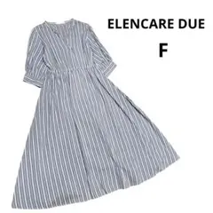 ELENCARE DUE スキッパーロングワンピース Aライン　ウエストゴム