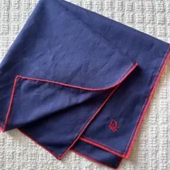Christian Dior ハンカチ ネイビー レッド 刺繍のサムネイル